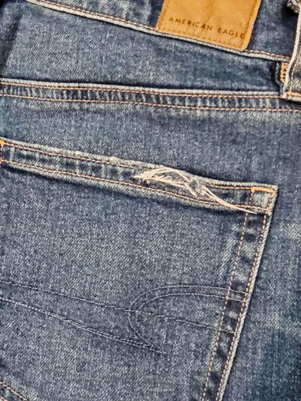 American Eagle Outfitters Dark Blue High-Rise Straight Jeans Size 000